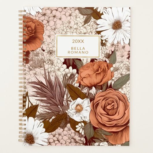  bloemenbloesem bloesem Sienna Mauve bloesems Planner (Voorkant)