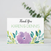 Bloemenbloesem dank u kaart (Staand voorkant)