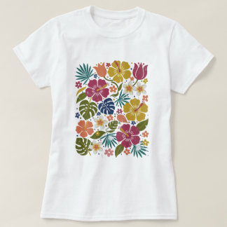 Bloemenbloesem T-shirt voor dames