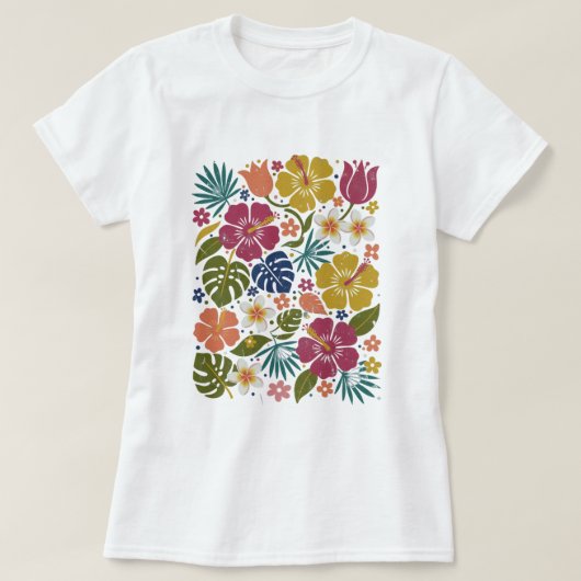 Bloemenbloesem T-shirt voor dames (Design voorkant)