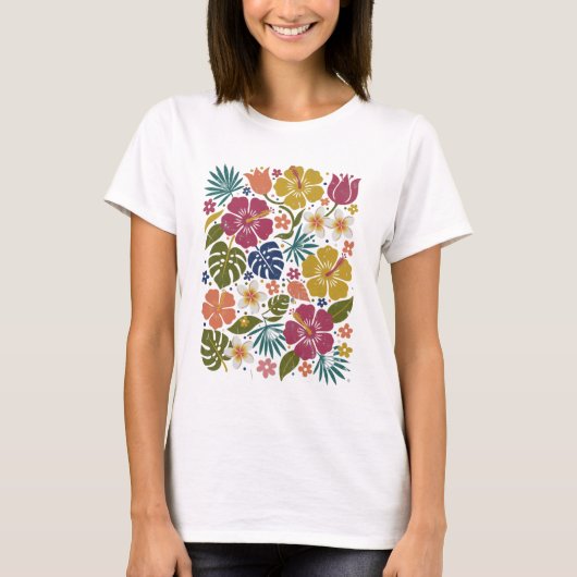 Bloemenbloesem T-shirt voor dames (Voorkant)