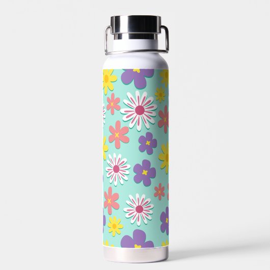 Bloemenbloesem waterfles (Achterkant)