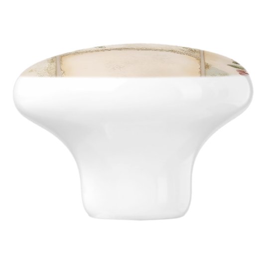  bloemenblokken keramische knop (Zijkant)