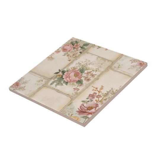  bloemenblokken tegeltje (Zijkant)