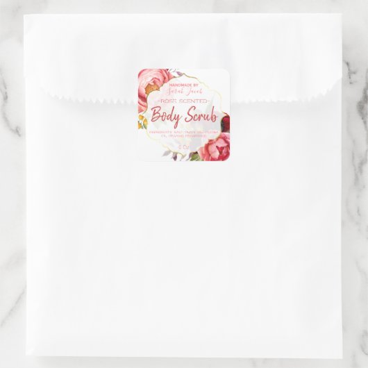 bloemenbody scrub label (Tas)