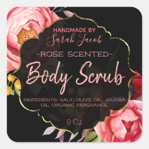 bloemenbody scrub label