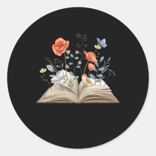 Bloemenboek Een nieuw hoofdstuk begint Gepensionee Ronde Sticker