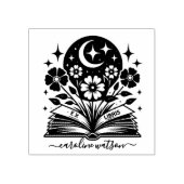 Bloemenboek  Ex libris Rubber Stamp Rubberstempel (Afrduk)