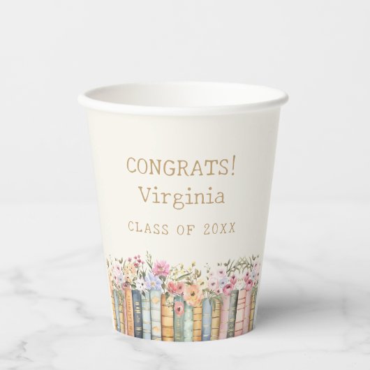 Bloemenboeken Afstuderen Papieren Bekers (Voorkant)
