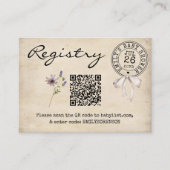  Bloemenboeken Baby shower Registry QR Code Informatiekaartje (Voorkant)