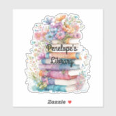 Bloemenboeken Bibliotheek Custom-Cut Vinyl Sticker (Vel)