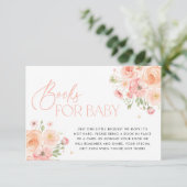 Bloemenboeken voor babyshower kaart (Staand voorkant)