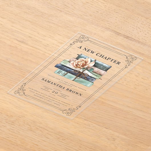  Bloemenboeken Vrijgezellenfeest Acryl Uitnodigingen (Laagn)