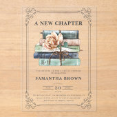  Bloemenboeken Vrijgezellenfeest Acryl Uitnodigingen (Voorkant)