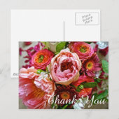 Bloemenboeket Bedankt, Briefkaart (Voorkant / Achterkant)