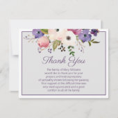 Bloemenboeket begrafenis Bedankt Opmerking Kaart (Voorkant)