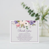 Bloemenboeket begrafenis Bedankt Opmerking Kaart (Staand voorkant)