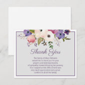 Bloemenboeket begrafenis Bedankt Opmerking Kaart (Voorkant / Achterkant)