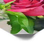 Bloemenboeket Bloemen Waterverf Stijl Kunst Poster (Hoek)