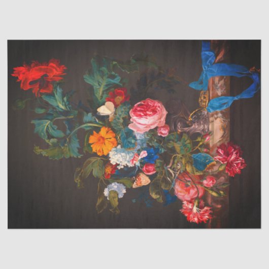 bloemenboeket bloemendecoupage tissuepapier (Voorkant)