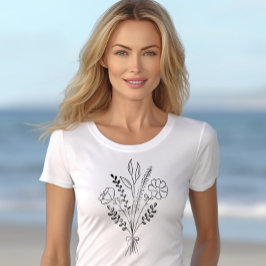 Bloemenboeket Boho Line Art Hoodie