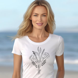 Bloemenboeket Boho Line Art Hoodie