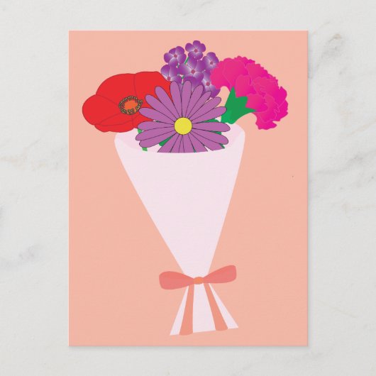 Bloemenboeket Briefkaart (Voorkant)