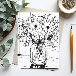 Bloemenboeket Briefkaart