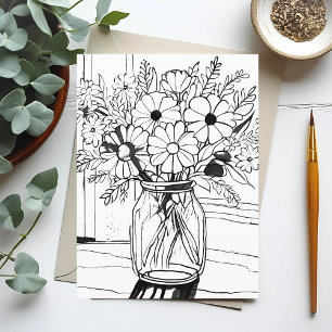 Bloemenboeket Briefkaart