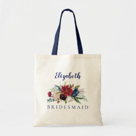 Bloemenboeket Bruidsmeisje Naam Tote Bag