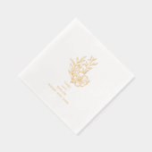 Bloemenboeket bruiloft folie servetten (Rechts)