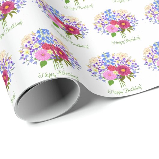 Bloemenboeket Cadeaupapier (Rol Hoek)