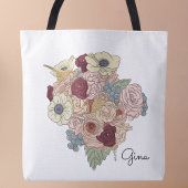 Bloemenboeket Crossbody Canvas tas