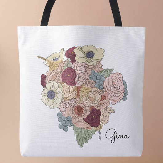 Bloemenboeket Crossbody Canvas tas