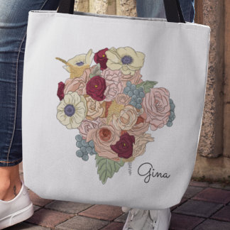 Bloemenboeket Crossbody Canvas tas