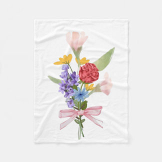 Bloemenboeket Fleece Deken – Gezellige Bloemen Hom