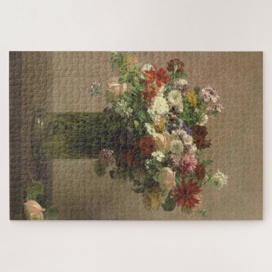 Bloemenboeket  Franse Fine Art Stilleven Legpuzzel (Horizontaal)