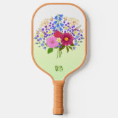 Bloemenboeket Geel Pickleball Paddle (Achterkant)