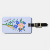 Bloemenboeket Gepersonaliseerd Bagagelabel (Voorkant horizontaal)