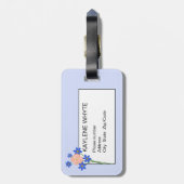Bloemenboeket Gepersonaliseerd Bagagelabel (Achterkant verticaal)