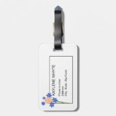 Bloemenboeket Gepersonaliseerd Bagagelabel (Achterkant verticaal)