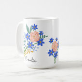 Bloemenboeket Gepersonaliseerde mok (Voorkant links)