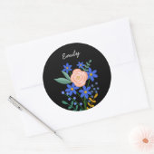 Bloemenboeket Gepersonaliseerde ronde Sticker (Envelop)