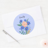 Bloemenboeket Gepersonaliseerde ronde Sticker (Envelop)