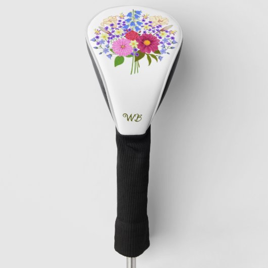 Bloemenboeket Golf Head Cover (Voorkant)