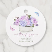 Bloemenboeket hortensia bedankjes labels (Voorkant)