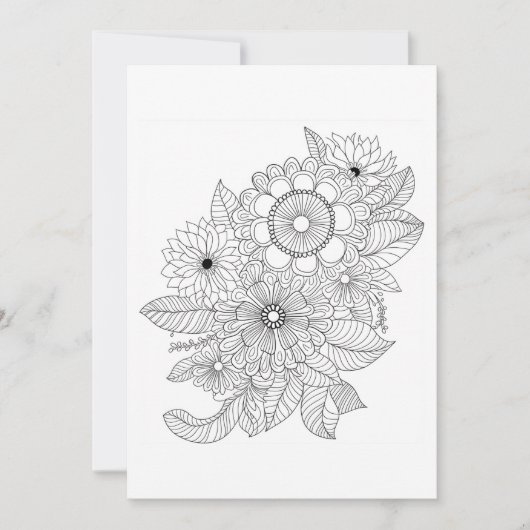 bloemenboeket | Kleur je eigen groet (Voorkant)