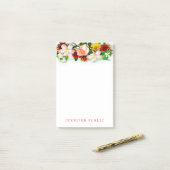 Bloemenboeket Kleurrijke Waterverf Bloemen Sjabloo Post-it® Notes (Op bureau)
