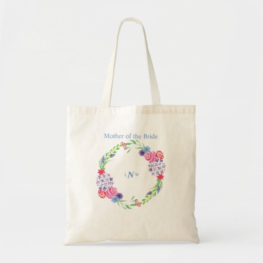 Bloemenboeket Krans Monogram - Tote Bag (Voorkant)
