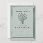 Bloemenboeket Landelijke Gril Bruidsdouche Kaart (Voorkant)